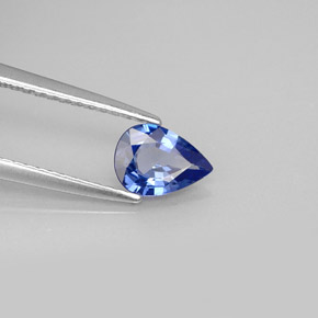 0.65캐럿 천연 블루 사파이어, 배 모양, 7×5 mm, VVS