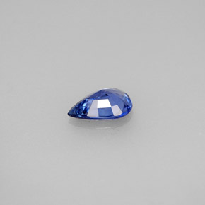 0.65캐럿 천연 블루 사파이어, 배 모양, 7×5 mm, VVS