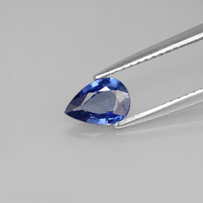 0.66캐럿 천연 블루 사파이어, 배 모양, 7.1×5 mm, VVS