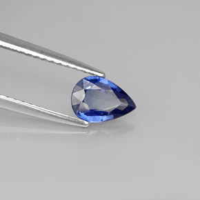 0.66캐럿 천연 블루 사파이어, 배 모양, 7.1×5 mm, VVS