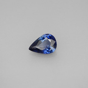 0.74캐럿 천연 블루 사파이어, 배 모양, 7.1×5 mm, VVS