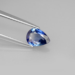 0.69캐럿 천연 블루 사파이어, 배 모양, 7×5.1 mm, VVS