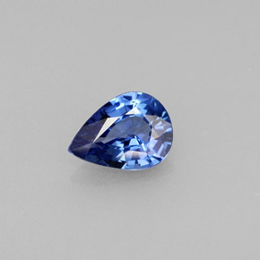 0.75캐럿 천연 블루 사파이어, 배 모양, 6.9×5.1 mm, VVS