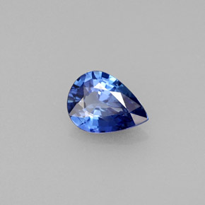 0.75캐럿 천연 블루 사파이어, 배 모양, 6.9×5.1 mm, VVS