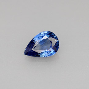 0.72캐럿 천연 블루 사파이어, 배 모양, 7.1×4.9 mm, VVS-VS