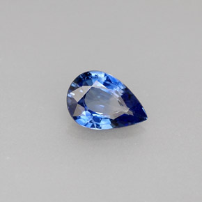 0.72캐럿 천연 블루 사파이어, 배 모양, 7.1×4.9 mm, VVS-VS