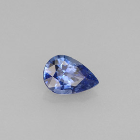 0.72캐럿 천연 블루 사파이어, 배 모양, 6.8×4.7 mm, VVS-VS