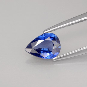 0.66캐럿 천연 블루 사파이어, 배 모양, 6.9×5.1 mm, VS