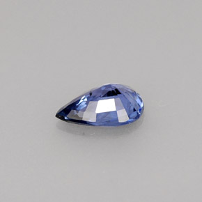 0.64캐럿 천연 블루 사파이어, 배 모양, 7×4.9 mm, VVS-VS