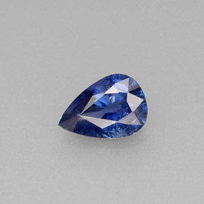 0.71캐럿 천연 블루 사파이어, 배 모양, 7.1×4.9 mm, VVS-VS