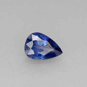 0.71캐럿 천연 블루 사파이어, 배 모양, 7.1×4.9 mm, VVS-VS