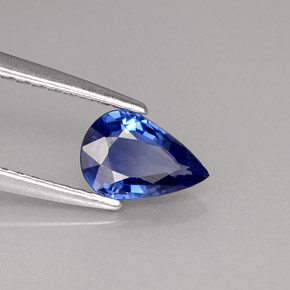 0.72캐럿 천연 블루 사파이어, 배 모양, 7.1×4.9 mm, VVS-VS