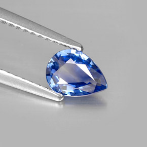 0.67캐럿 천연 블루 사파이어, 배 모양, 7×5 mm, VVS-VS