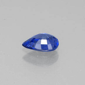 0.67캐럿 천연 블루 사파이어, 배 모양, 6.8×4.9 mm, VVS-VS