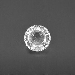 1.21캐럿 천연 화이트 사파이어, 라운드 컷, 6.31 mm, VS