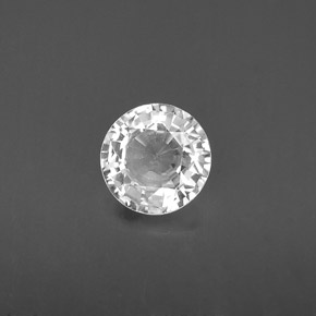 1.21캐럿 천연 화이트 사파이어, 라운드 컷, 6.31 mm, VS