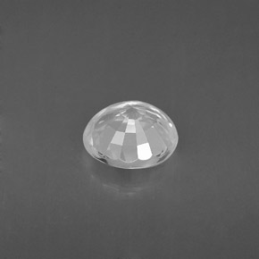 1.21캐럿 천연 화이트 사파이어, 라운드 컷, 6.31 mm, VS