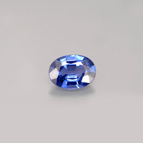 0.87캐럿 천연 블루 사파이어, 타원형 컷, 6.8×5 mm, VVS-VS