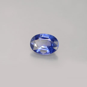 0.87캐럿 천연 블루 사파이어, 타원형 컷, 6.8×5 mm, VVS-VS