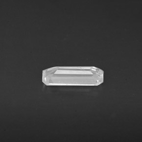 0.55캐럿 천연 화이트 사파이어, 에메랄드 컷, 7.8×2.9 mm, VS