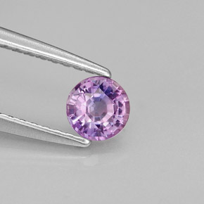 0.45캐럿 천연 핑크빛 바이올렛 사파이어, 라운드 컷, 4.46 mm, VS