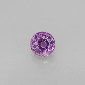 0.44캐럿 천연 바이올렛 사파이어, 라운드 컷, 4.22 mm, VS