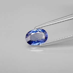 0.75캐럿 천연 블루 사파이어, 타원형 컷, 7.1×5 mm, VVS-VS