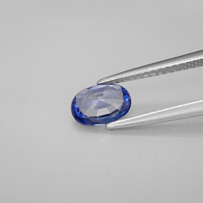 0.75캐럿 천연 블루 사파이어, 타원형 컷, 7.1×5 mm, VVS-VS