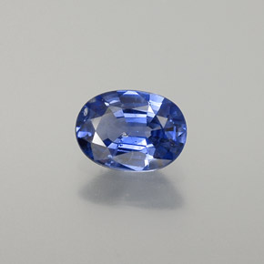 0.76캐럿 천연 블루 사파이어, 타원형 컷, 6.7×4.9 mm, VS-SI