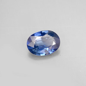 0.77캐럿 천연 콘플라워 블루 사파이어, 타원형 컷, 6.9×5.2 mm, VS