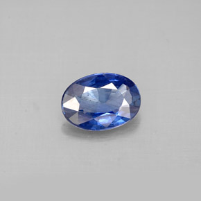 0.76캐럿 천연 블루 사파이어, 타원형 컷, 7.1×5.1 mm, VS