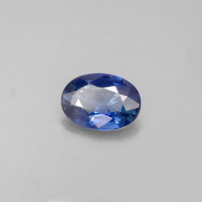 0.76캐럿 천연 블루 사파이어, 타원형 컷, 7.1×5.1 mm, VS