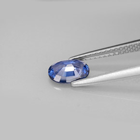 0.82캐럿 천연 블루 사파이어, 타원형 컷, 7.1×5.2 mm, SI