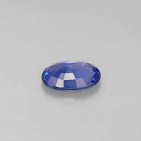 0.85캐럿 천연 블루 사파이어, 타원형 컷, 7.2×5.2 mm, VS