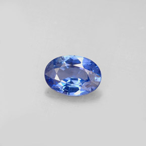 0.73캐럿 천연 블루 사파이어, 타원형 컷, 6.8×4.9 mm, VS-SI