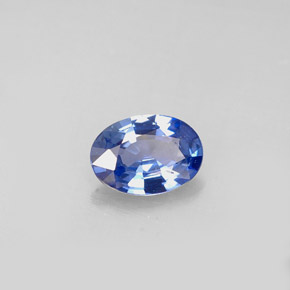 0.73캐럿 천연 블루 사파이어, 타원형 컷, 6.8×4.9 mm, VS-SI