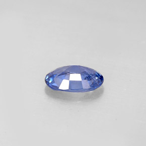 0.73캐럿 천연 블루 사파이어, 타원형 컷, 6.8×4.9 mm, VS-SI