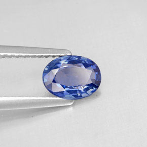 0.73캐럿 천연 블루 사파이어, 타원형 컷, 7×5.1 mm, VS