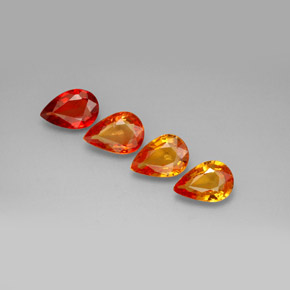 캐럿 천연 멀티컬러 사파이어 보석, 배 모양, 7×5 mm, VVS-VS