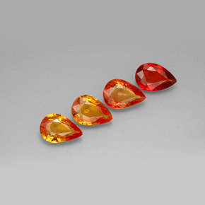 캐럿 천연 멀티컬러 사파이어 보석, 배 모양, 7×5 mm, VVS-VS