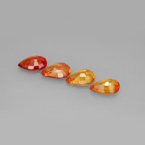 캐럿 천연 멀티컬러 사파이어 보석, 배 모양, 7×5 mm, VVS-VS