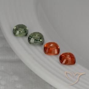 2.63캐럿 천연 멀티컬러 사파이어 보석, 쿠션 컷, 4.6×4.6 mm, VS