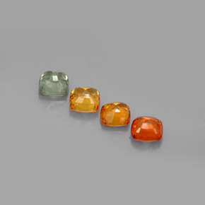 캐럿 천연 멀티컬러 사파이어 보석, 쿠션 컷, 4.7×4.6 mm, VVS-VS