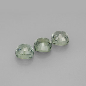 캐럿 천연 그린 사파이어 보석, 쿠션 컷, 5.1×5 mm, VVS-VS