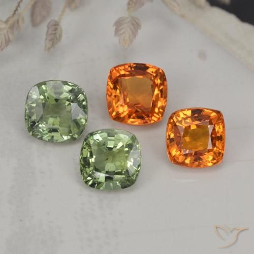 2.54캐럿 천연 멀티컬러 사파이어 보석, 쿠션 컷, 4.5×4.4 mm, VVS-VS