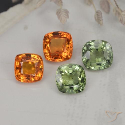 2.54캐럿 천연 멀티컬러 사파이어 보석, 쿠션 컷, 4.5×4.4 mm, VVS-VS