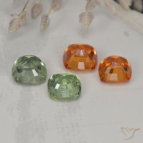 2.54캐럿 천연 멀티컬러 사파이어 보석, 쿠션 컷, 4.5×4.4 mm, VVS-VS