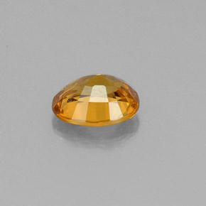 0.74캐럿 천연 골든 옐로우 사파이어, 타원형 컷, 6×4.8 mm, VVS