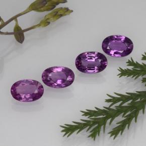 2.23캐럿 천연 Pinkish Grape  사파이어 보석, 타원형 컷, 6×4.1 mm, VVS-VS