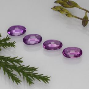 2.23캐럿 천연 Pinkish Grape  사파이어 보석, 타원형 컷, 6×4.1 mm, VVS-VS